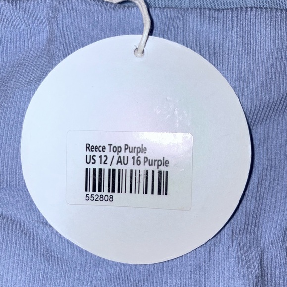 Princess Polly Light Purple Asymmetric Crop Top - Picture 4 of 6